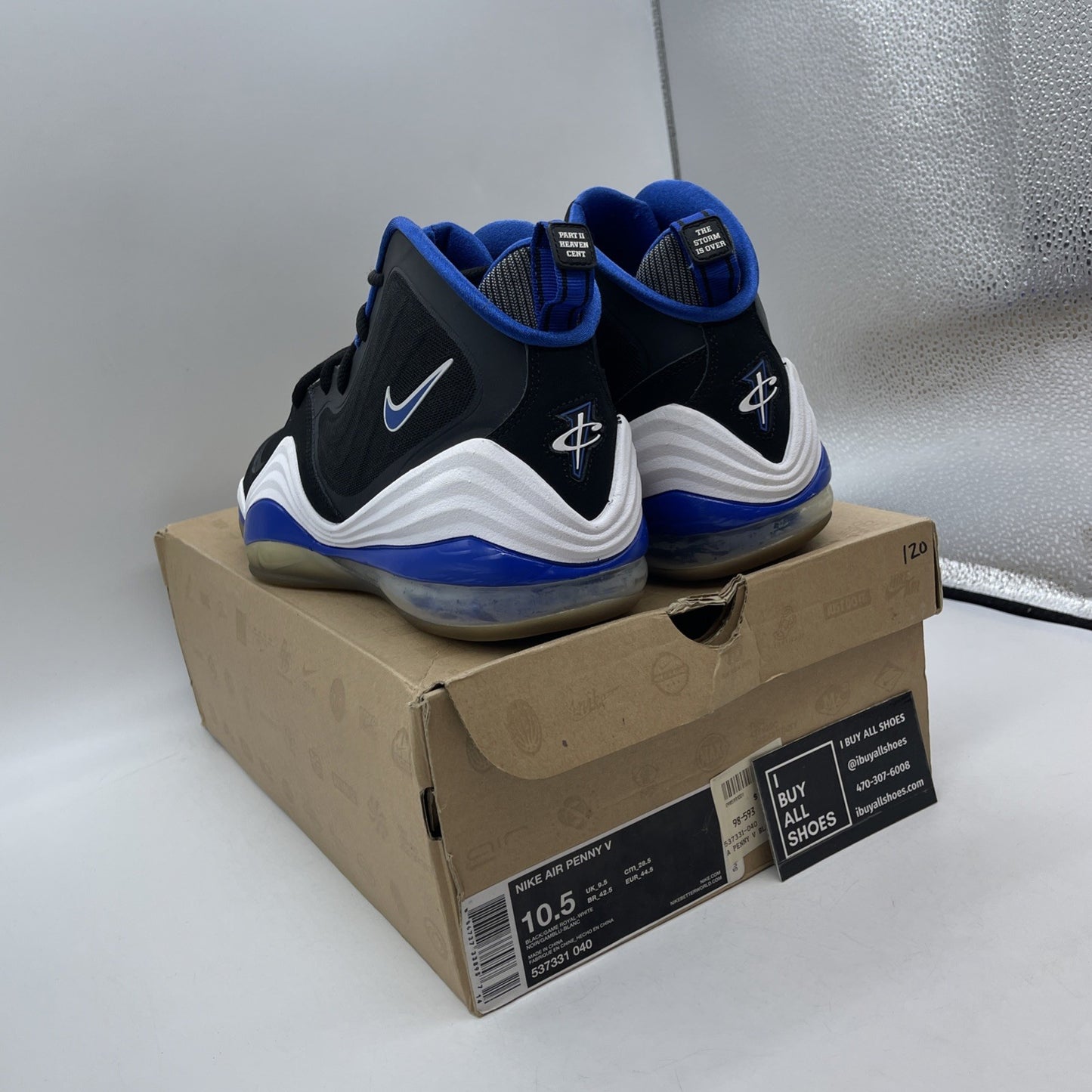 Size 10.5 - Nike Air Penny 5 Orlando Suede Leather (537331-040)