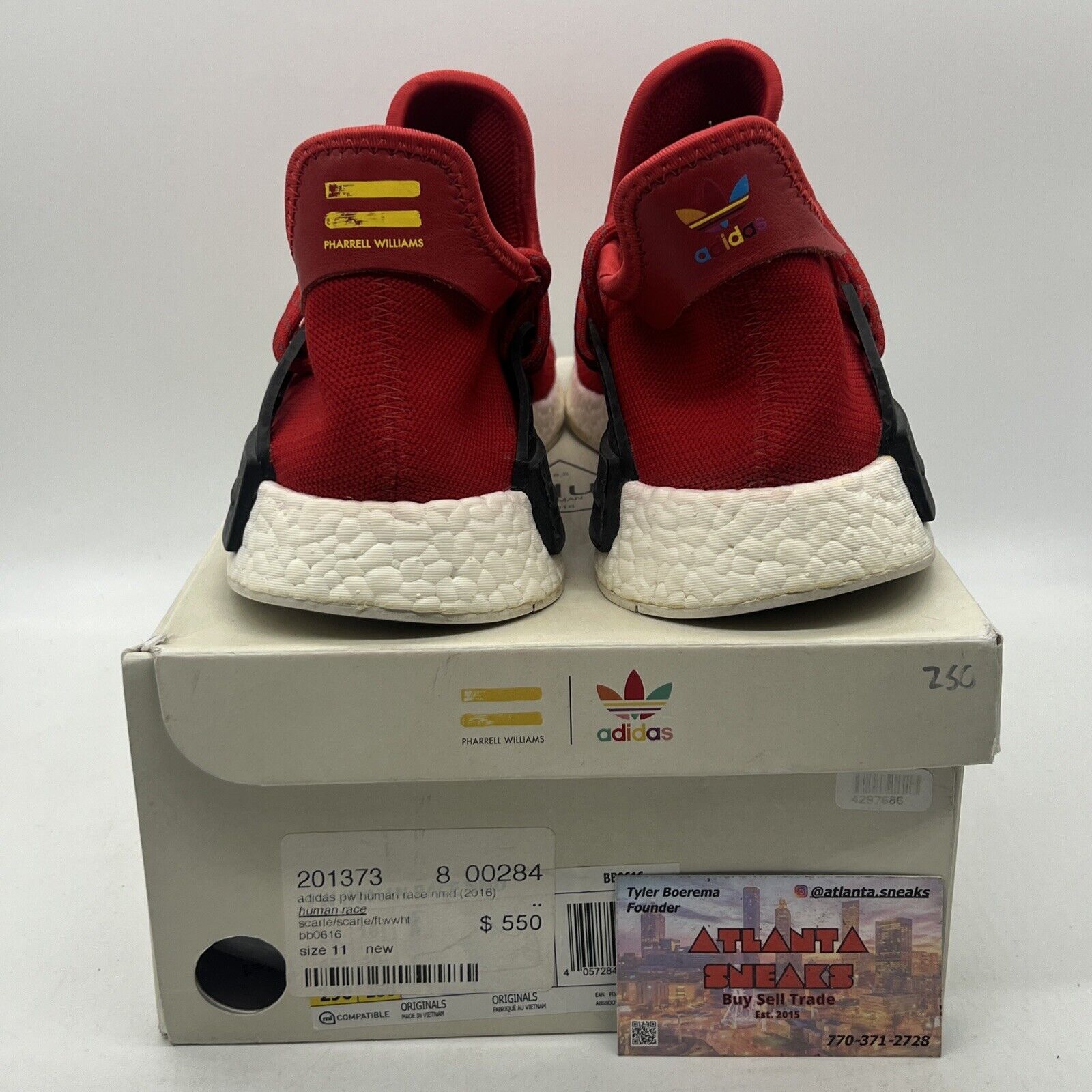 Size 11 - adidas Pharrell x NMD Human Race Red White Black (BB0616)