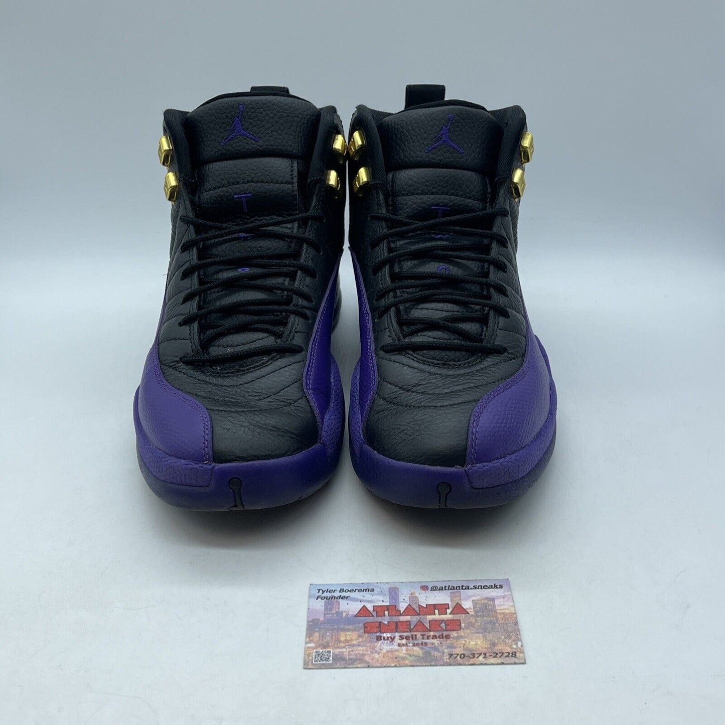 Size 10 - Jordan 12 Retro Mid Field Purple Gold Black Leather (CT8013-057)