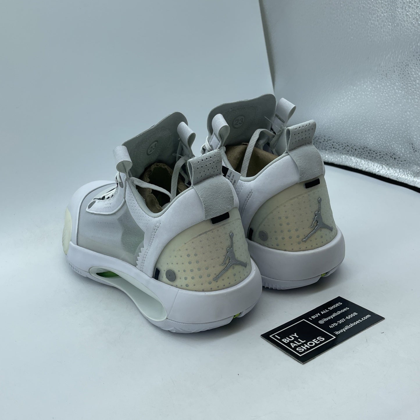 Size 11 - Air Jordan 34 Low Pure Money White Suede Leather (CU3475-100)