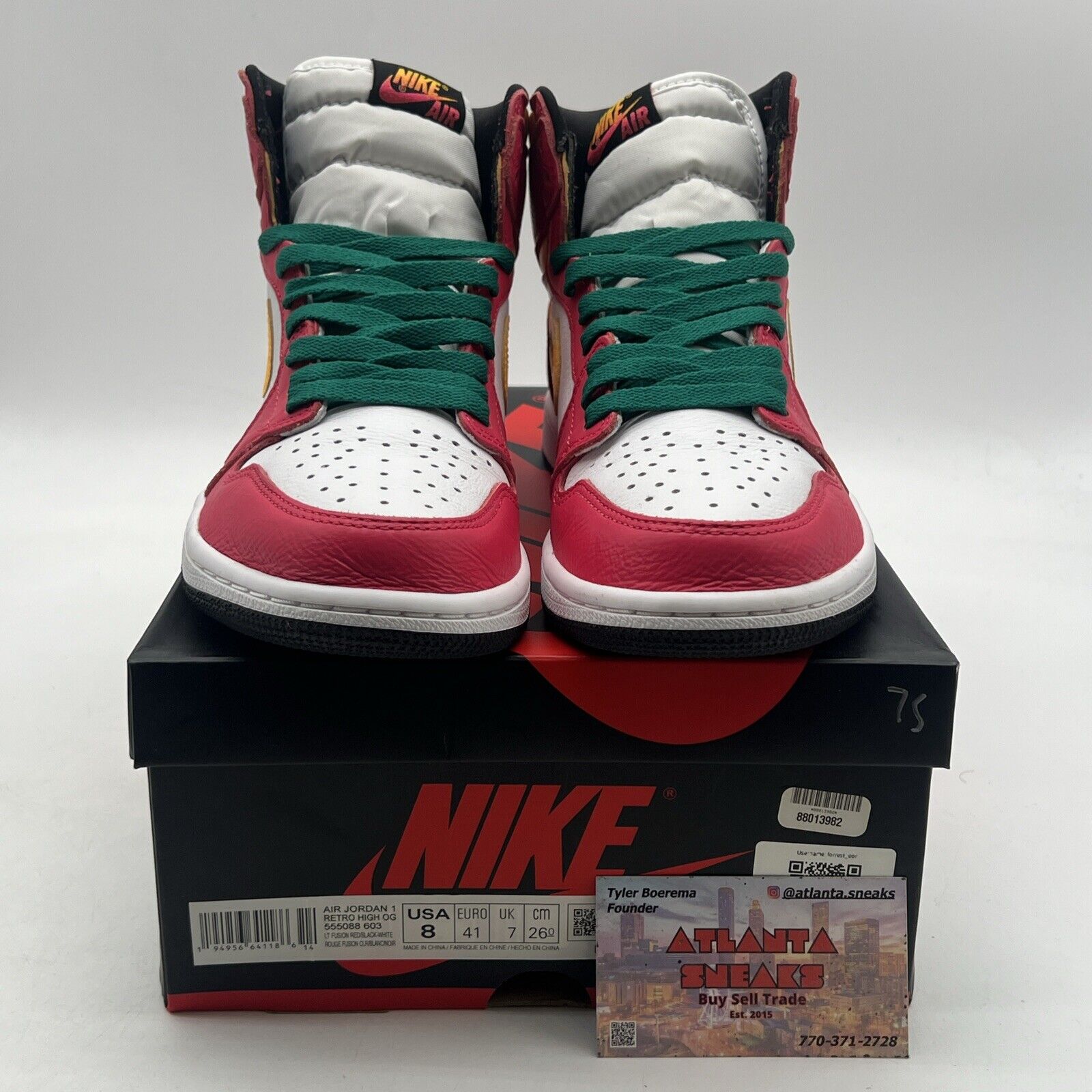 Size 8 - Air Jordan 1 Retro High OG Light Fusion Red 2021 (555088-603)