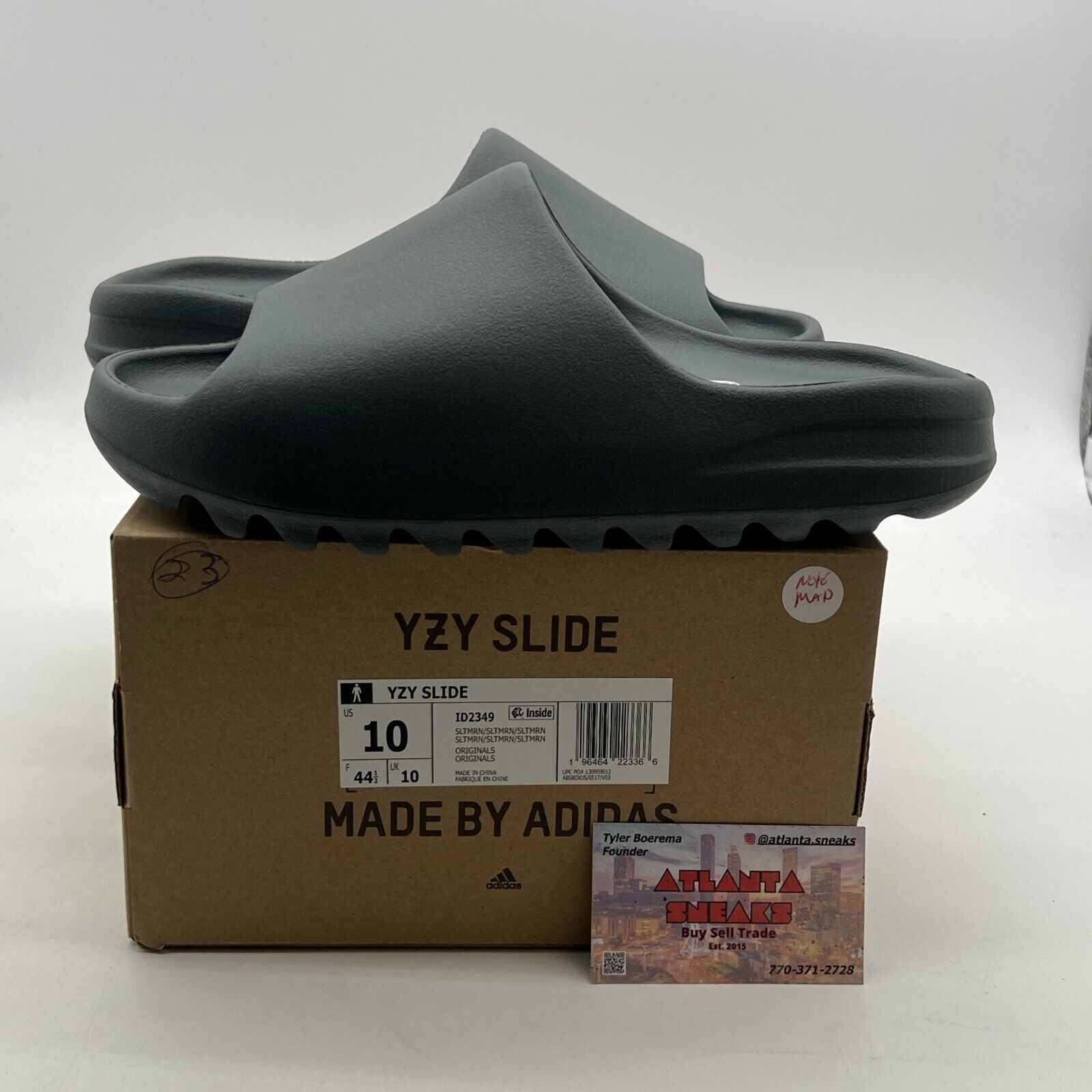 Size 10 - Adidas Yeezy Slide Slate Marine (ID2349)