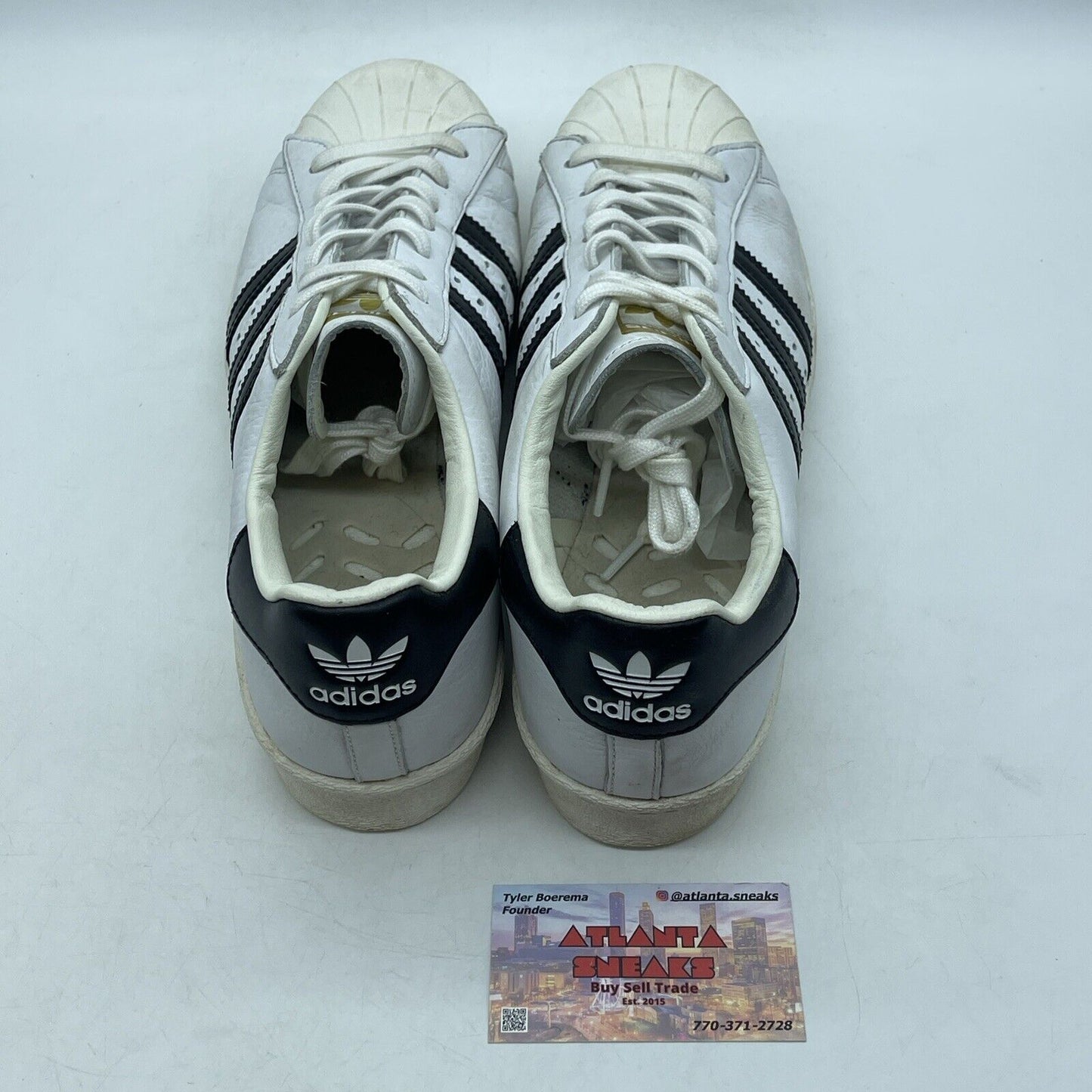 Size 12.5 - adidas Superstar Boost White Black (BB0-188)