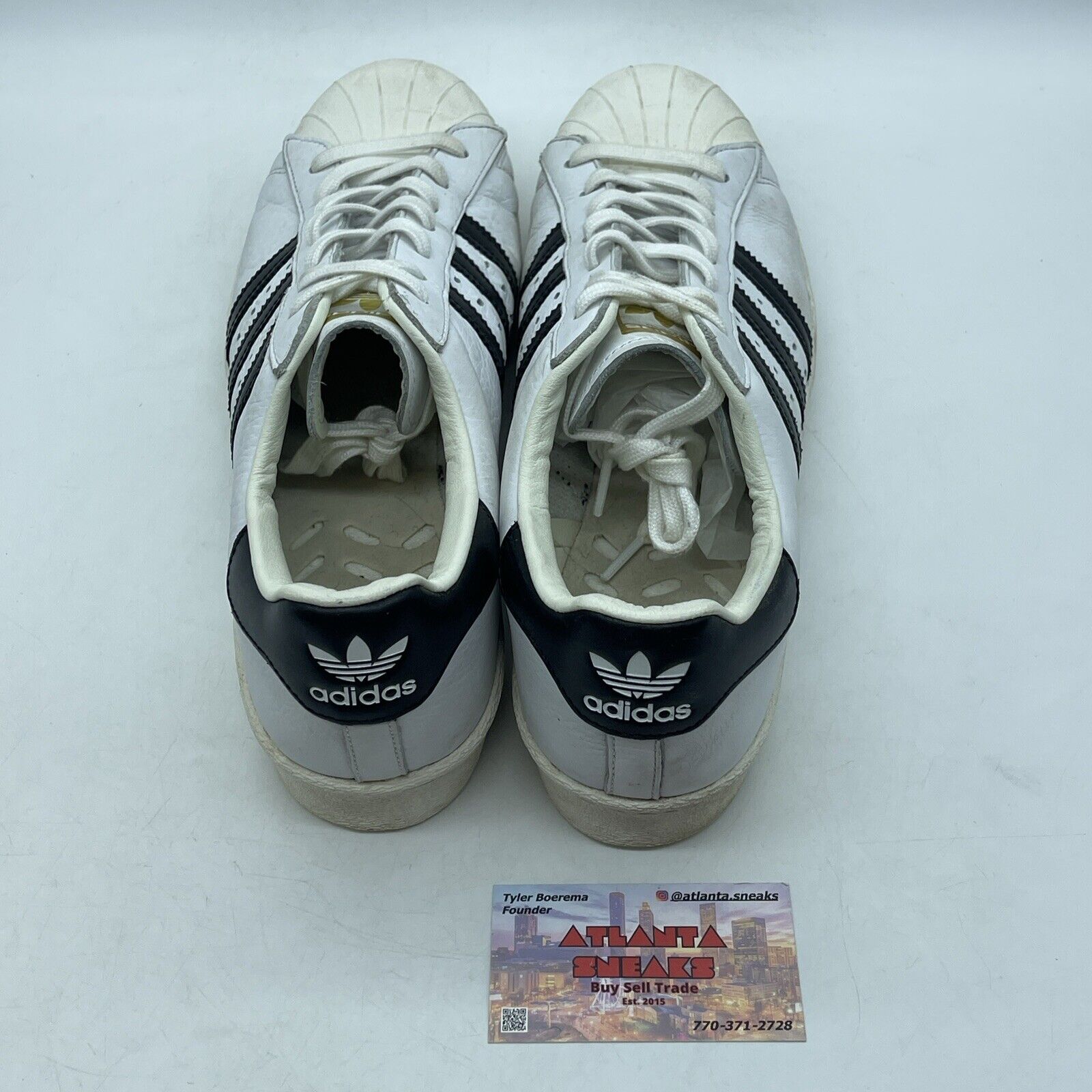 Size 12.5 - adidas Superstar Boost White Black (BB0-188)