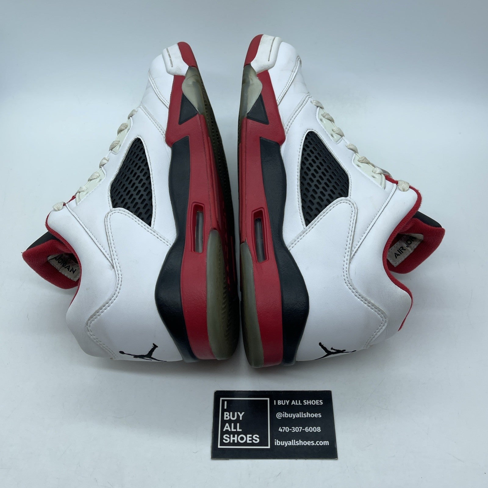 Size 11 - Air Jordan 5 Retro 2016 Low Fire Red White Leather (819171-101)