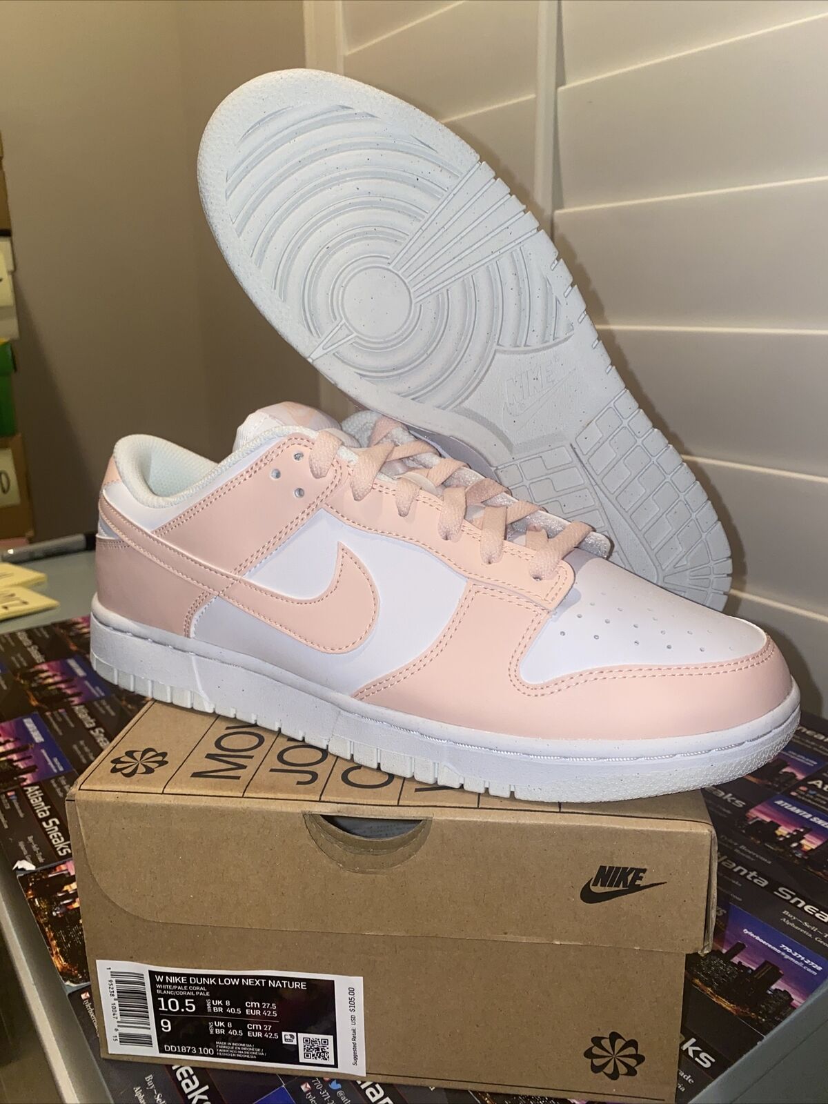 Size 10.5 - Nike Dunk Low Next Nature Pale Coral W. 9 Mens New Og All W/ Recipt