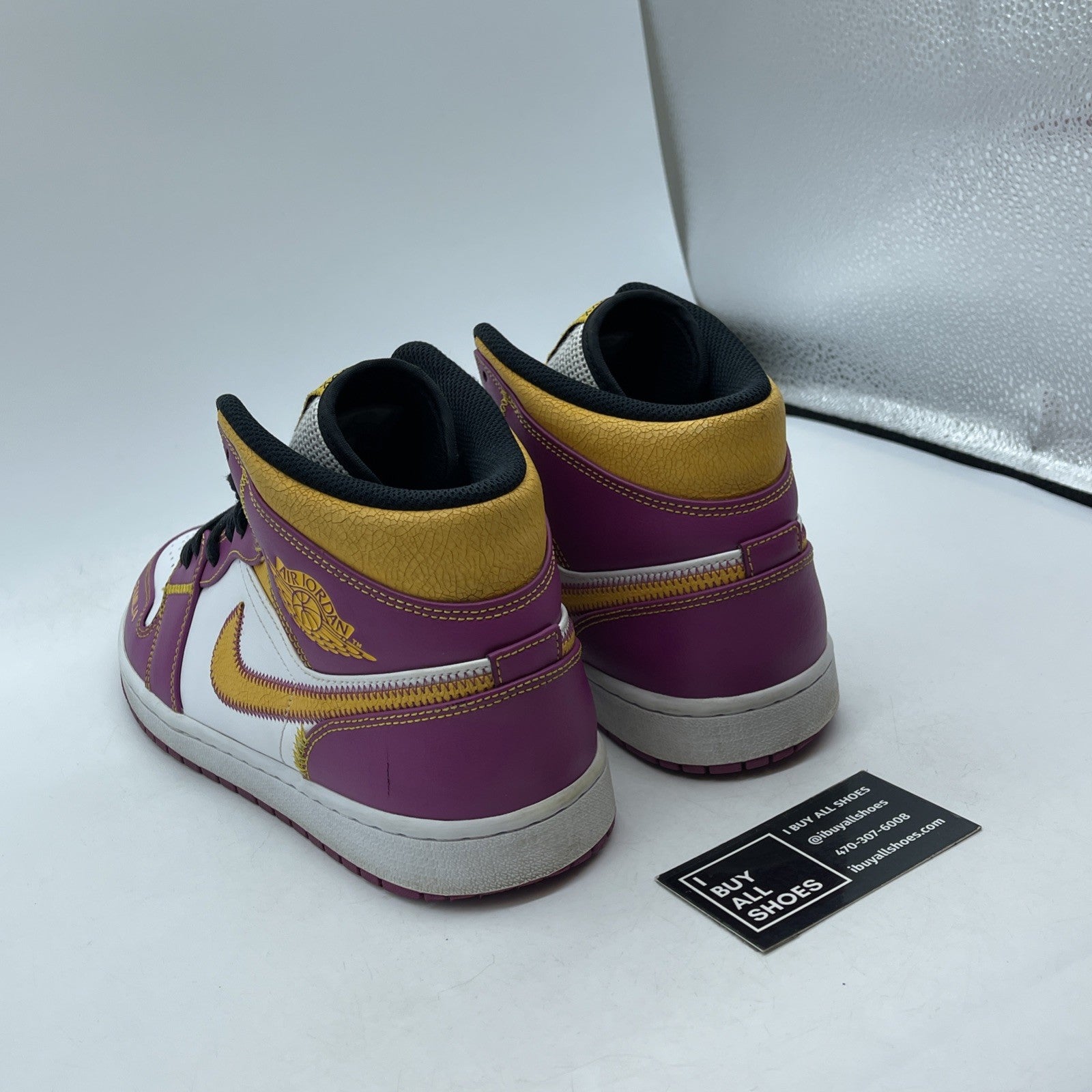 Size 11 - Air Jordan 1 Mid Día de Muertos White Purple Leather (DC0350-100)