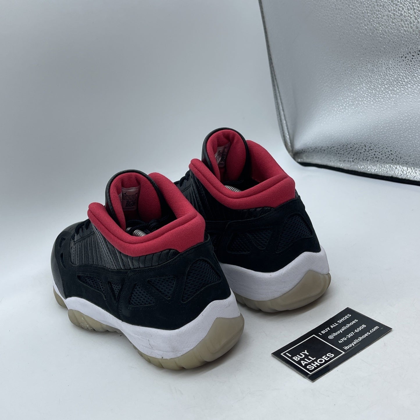 Size 11.5 - Air Jordan 11 Retro IE 2021 Low Bred Black Suede (919712-023)