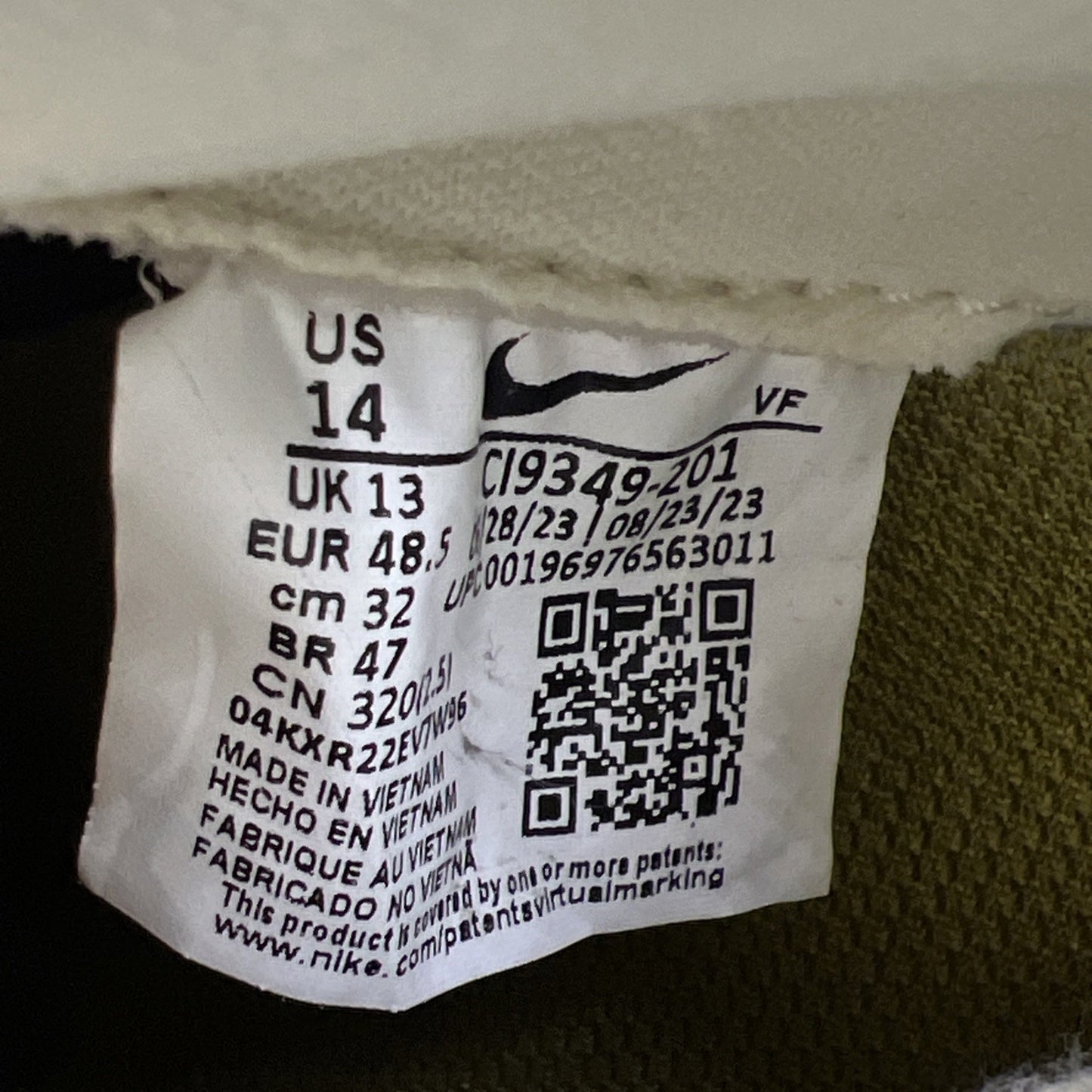 Size 14 - Nike Air Force 1 '07 Premium Low Baroque Brown (CI349-201)