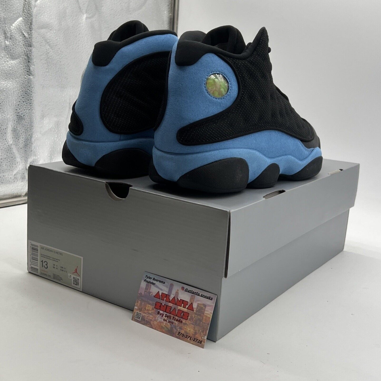 Size 13 - Air Jordan 13 Retro Mid Black University Blue (DJ5982-041)