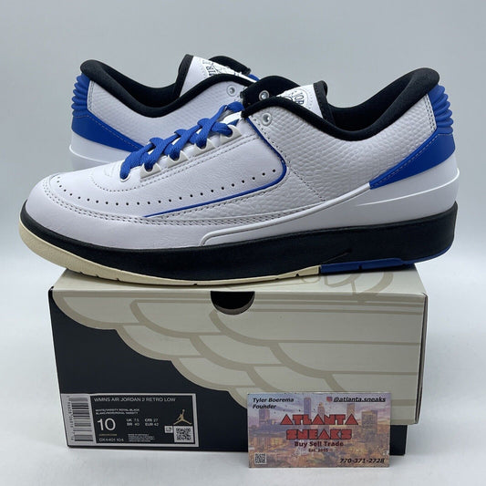 Size 10W - Air Jordan 2 Retro Low Varsity Royal Blue White Leather (DX4401-104)