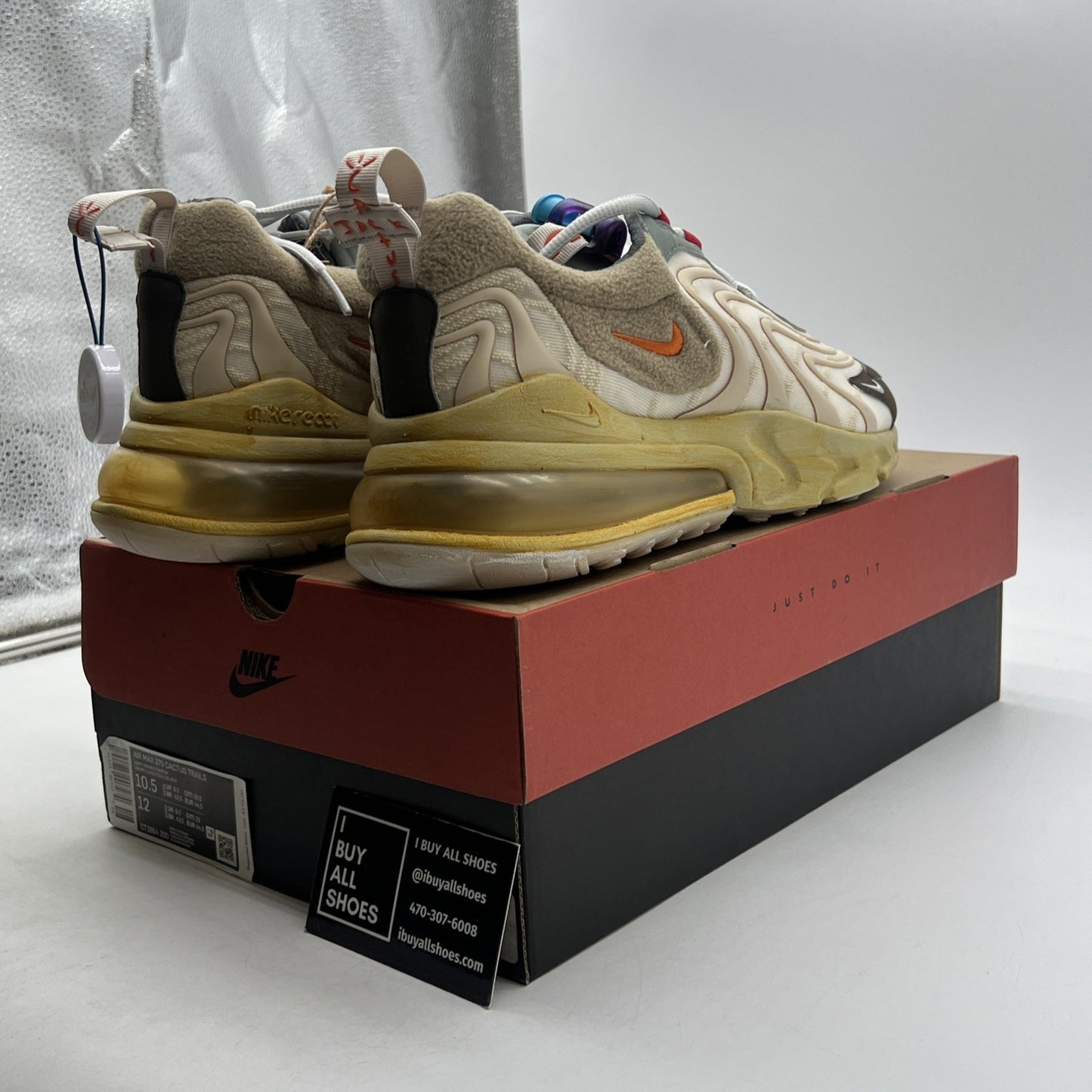 Size 10.5 - Nike Travis Scott x Air Max 270 React ENG Cactus Trails (CT2864-200)
