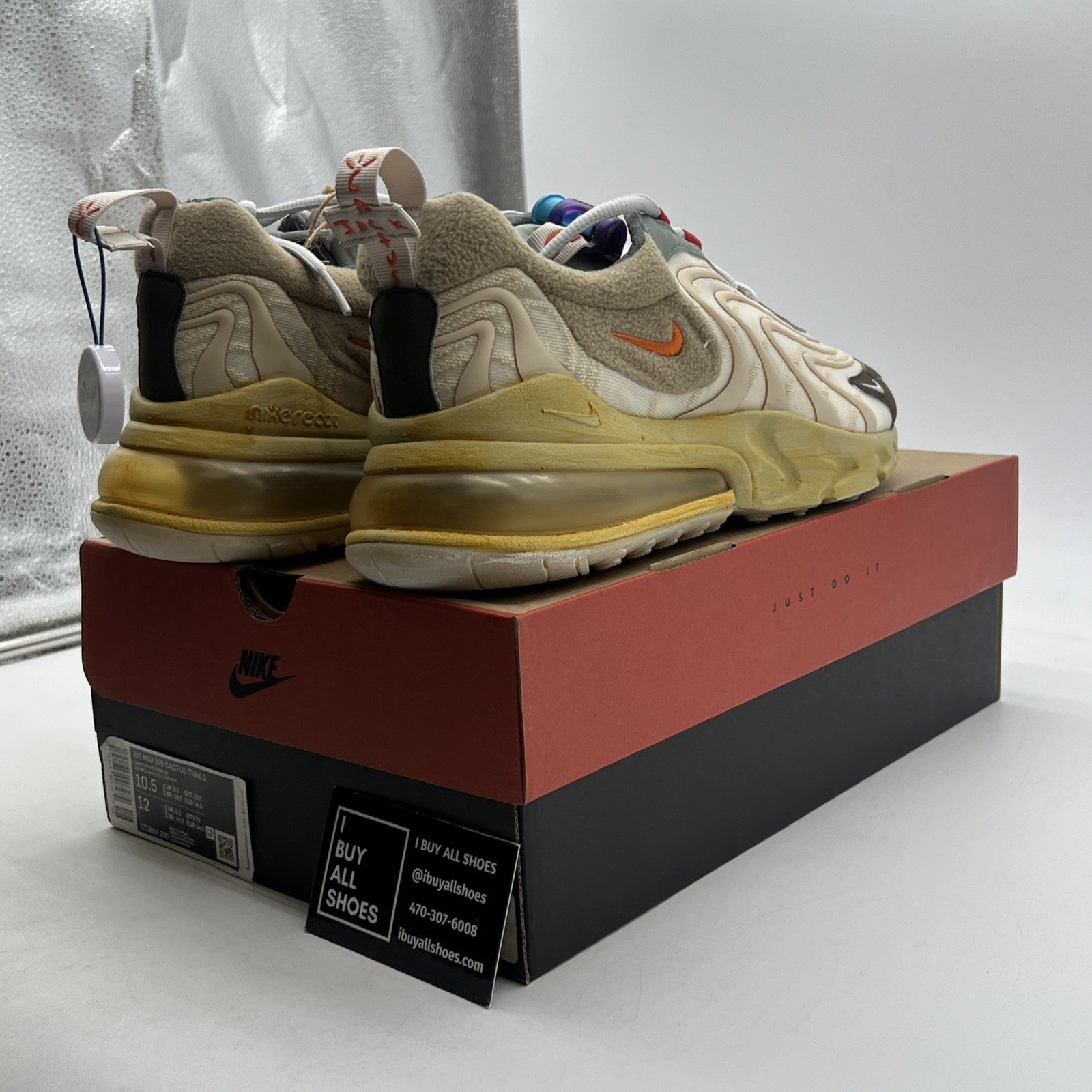 Size 10.5 - Nike Travis Scott x Air Max 270 React ENG Cactus Trails (CT2864-200)