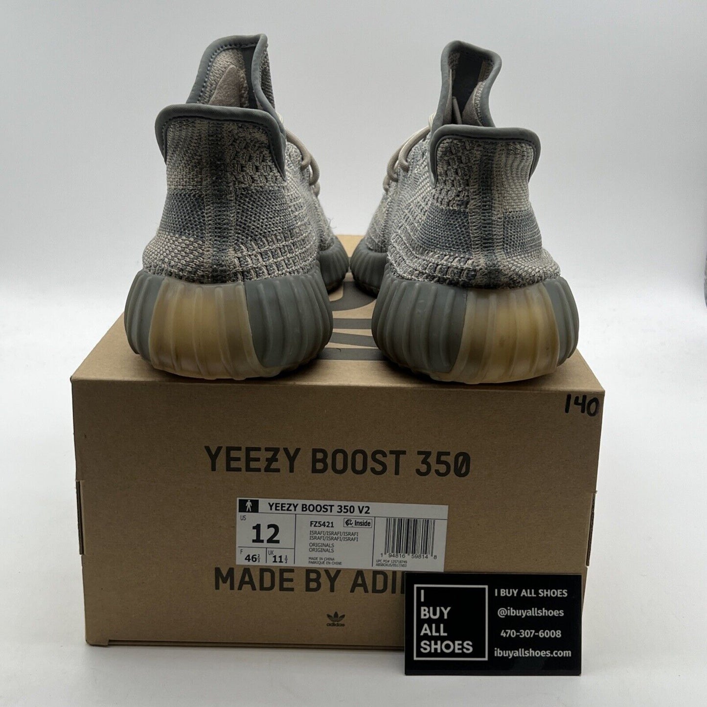 Size 12 - Adidas Yeezy Boost 350 V2 Low Israfil (FZ5421)
