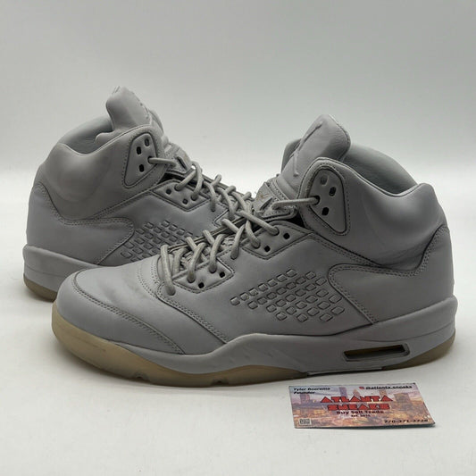 Size 11.5 - Air Jordan 5 Retro Premium Pure Platinum Leather (881432-003)