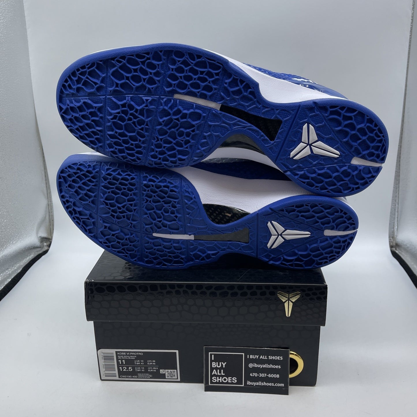 Size 11 - Nike Kobe 6 Protro Dodger White Blue Leather (CW2190-400).