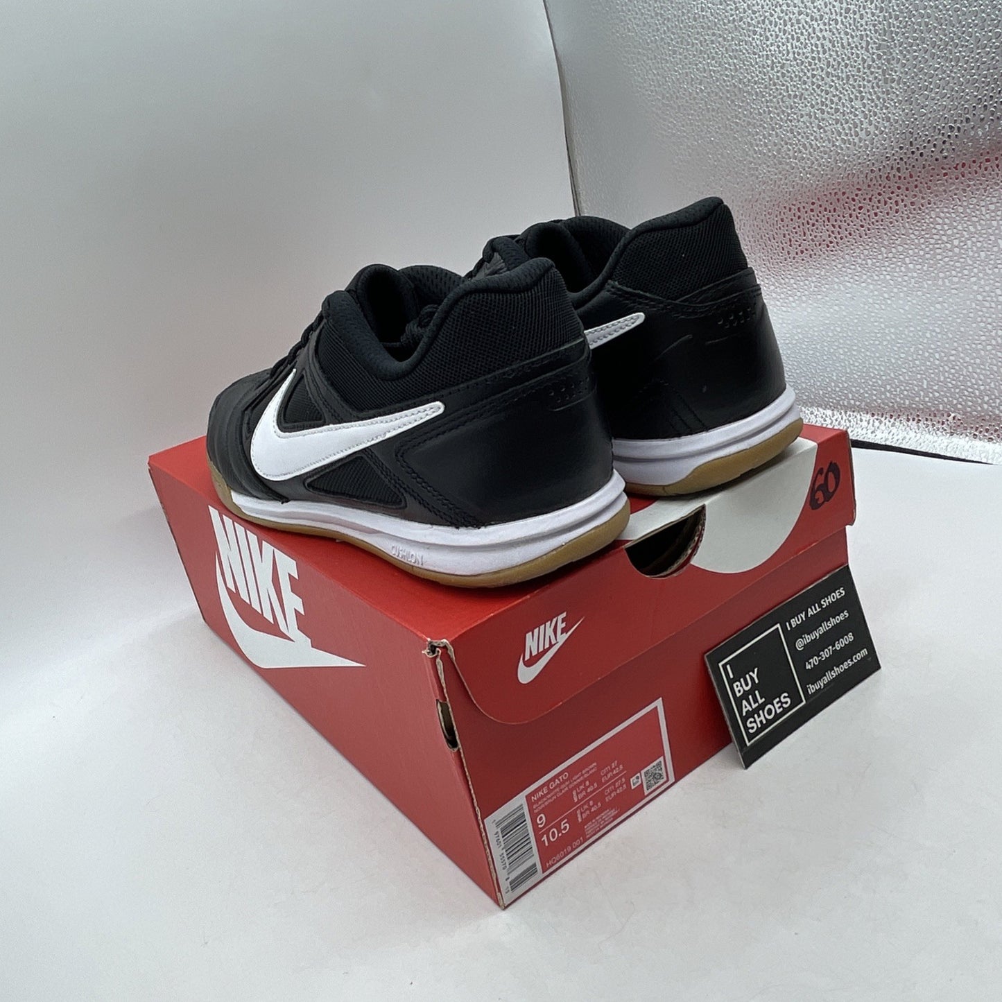 Size 9 - Nike Gato Black White Gum (HQ6019-001)