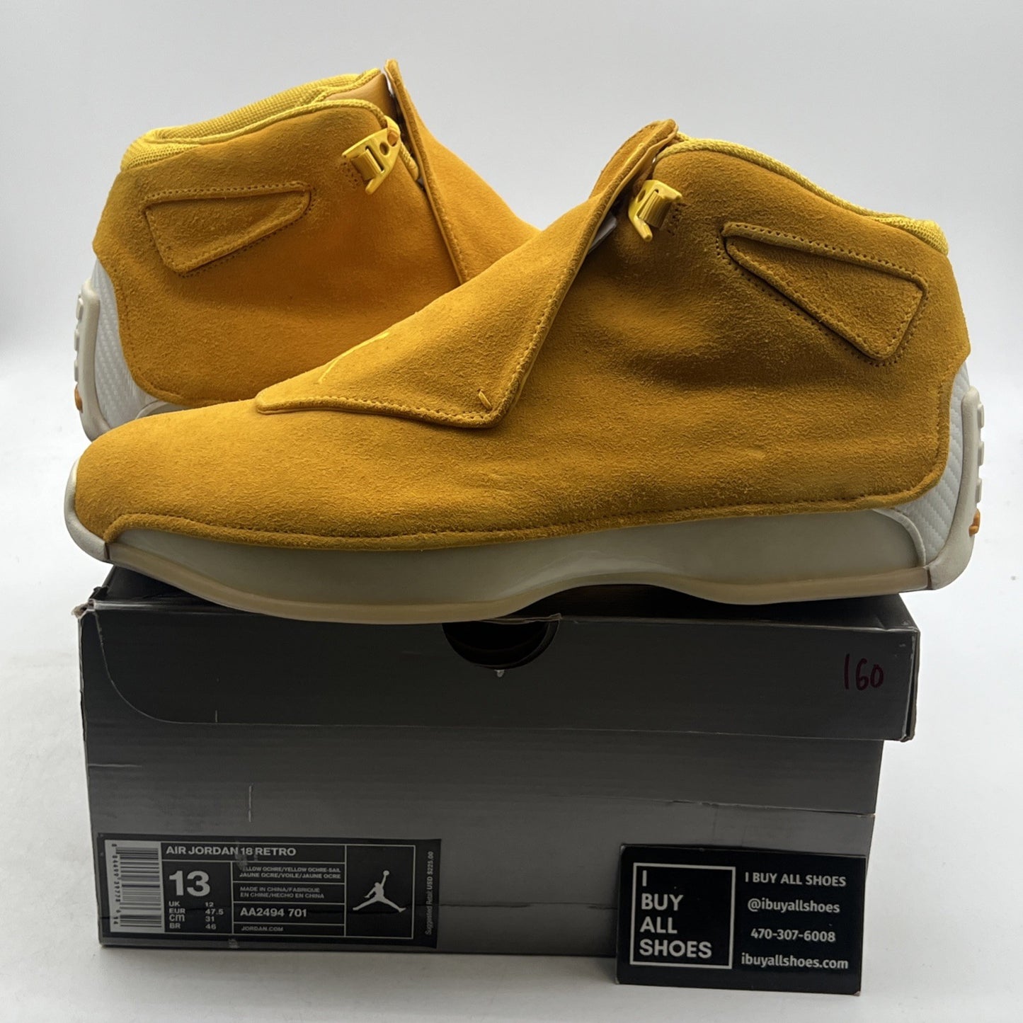 Size 13 - Air Jordan 18 Retro Yellow Suede (AA2494-701)