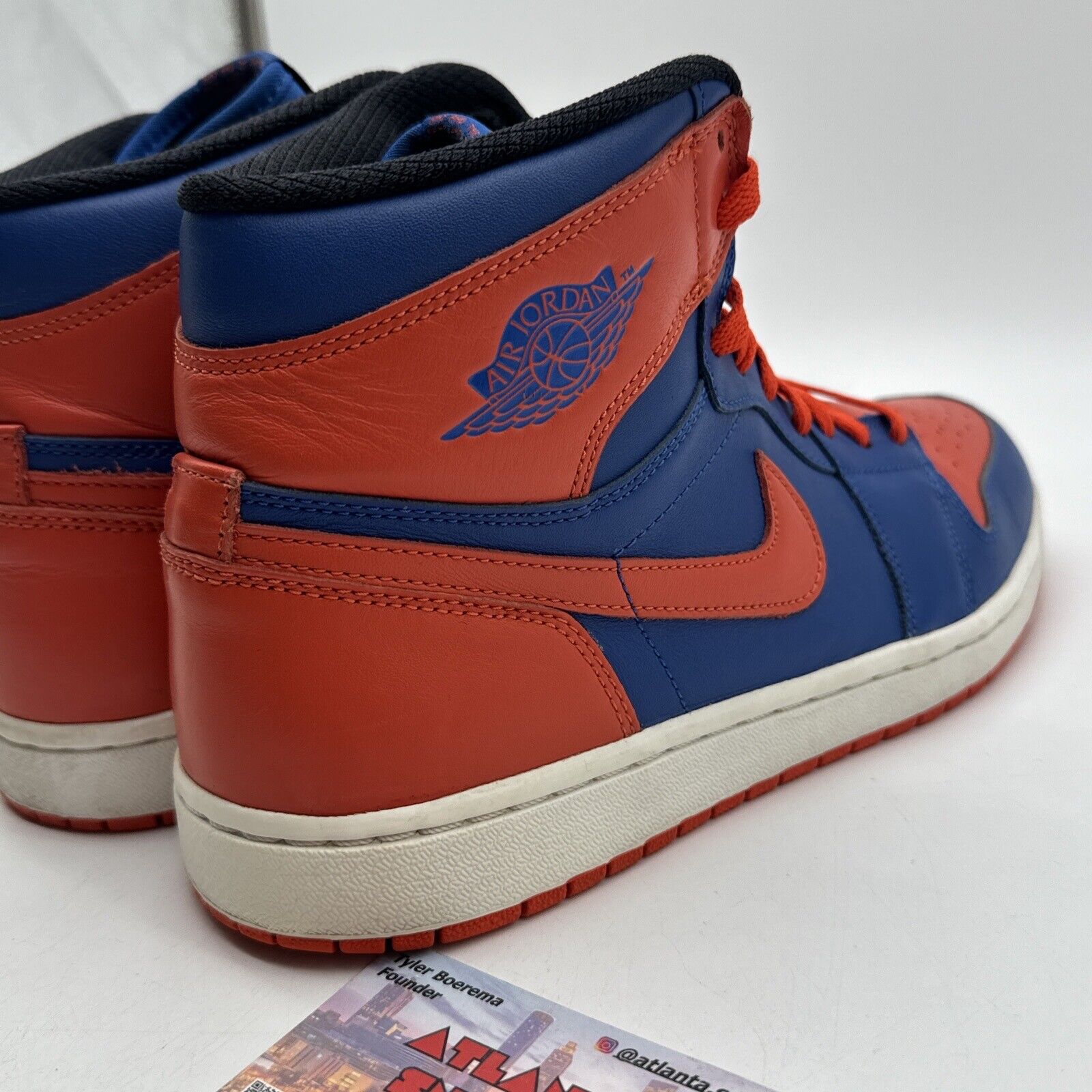 Size 11.5 - Jordan 1 Retro High OG Knicks 2013 Blue Orange UF FLORIDA leather