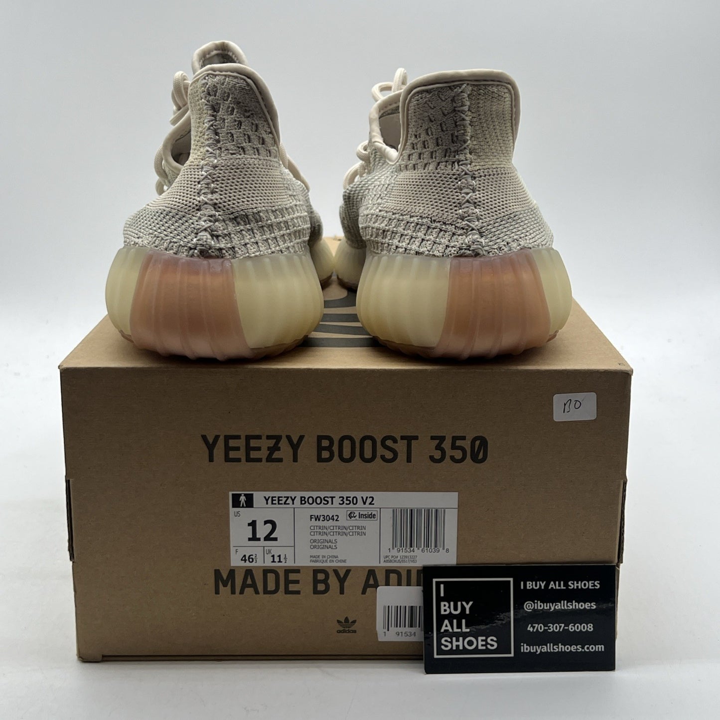 Size 12 - Yeezy Boost 350 V2 Citrin Non-Reflective (FW3042)