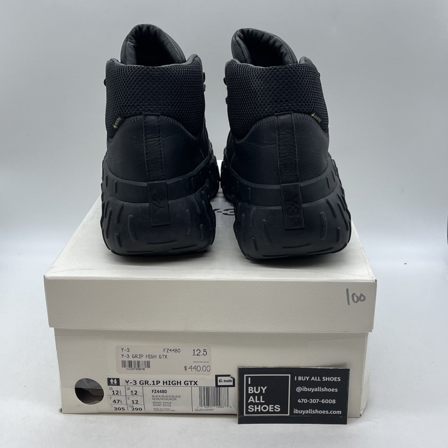 Size 12.5 - Adidas Y-3 GR.1P GTX High Triple Black (FZ4480)