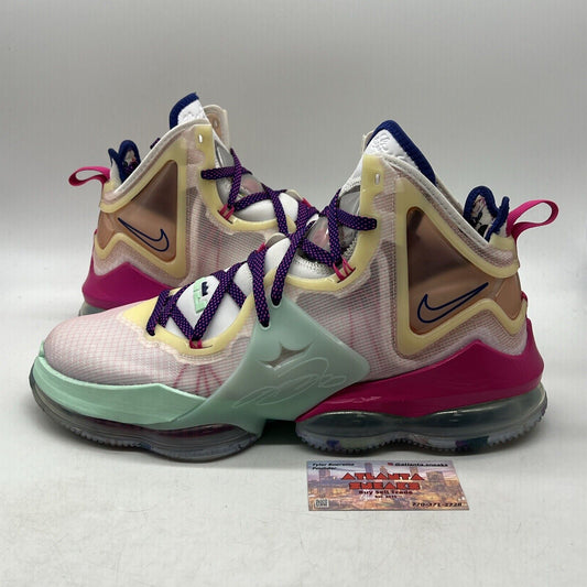 Size 13 - Nike LeBron 19 EP Valentine's Day Mint Purple Pink Blue (DH8459-900)