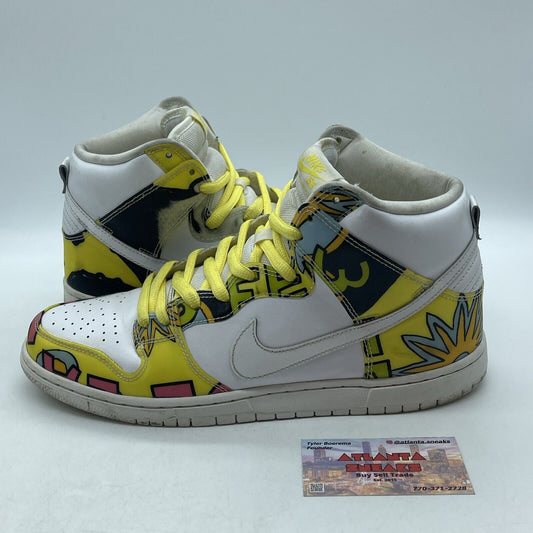 Size 11 - Nike Dunk PRM DLS SB QS High De La Soul White Yellow (748751-177)