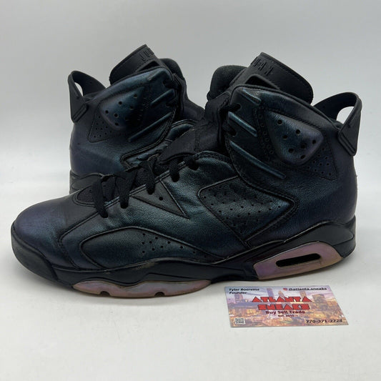 Size 12 - Air Jordan 6 Retro All Star - Chameleon Black Blue Purple (907961-015)