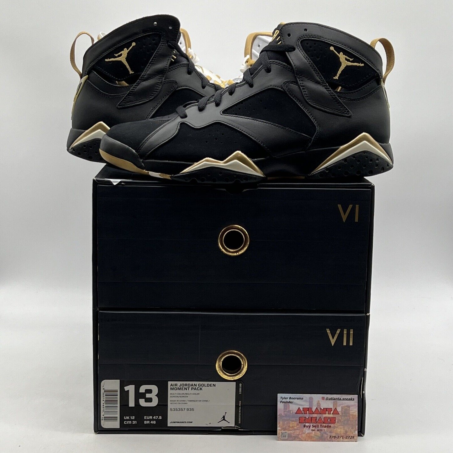 Size 13 - Air Jordan 7/6 Retro Golden Moments Pack (535357-935)