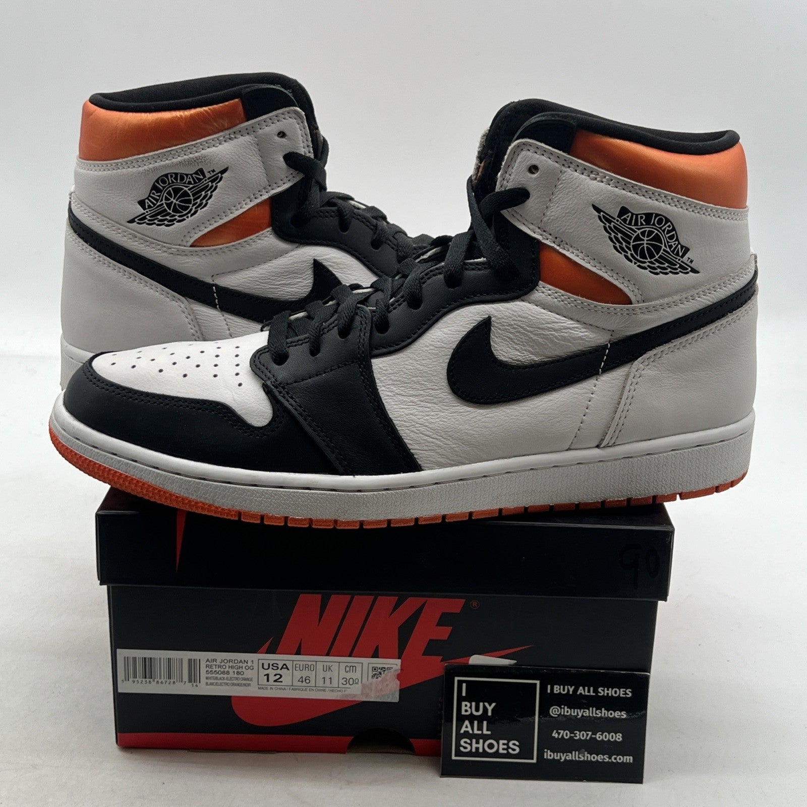 Size 12 - Air Jordan 1 Retro High Electro Orange (555088-180)