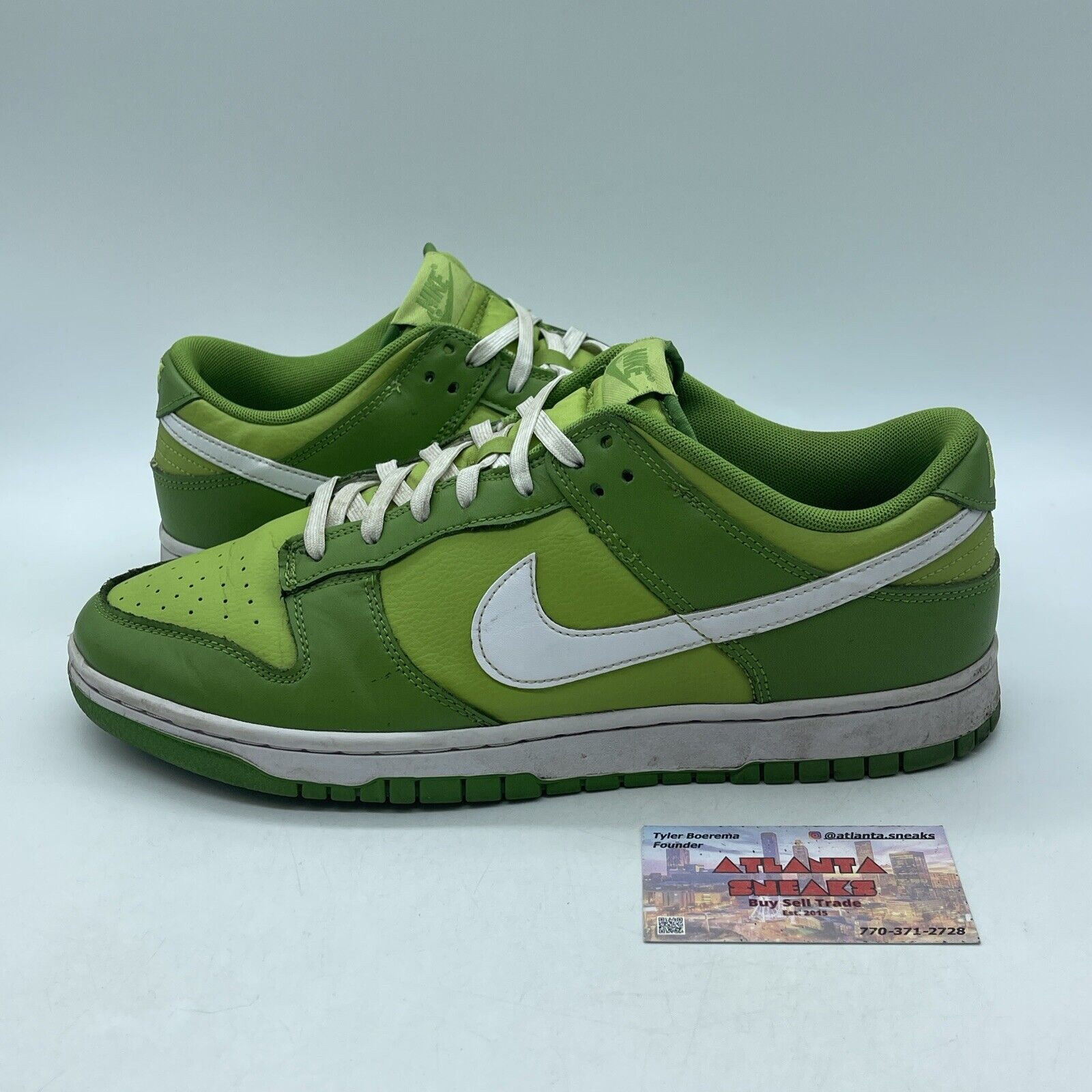 Size 12 - Nike Dunk Low Chlorophyll Green White Leather (DJ6188-300)