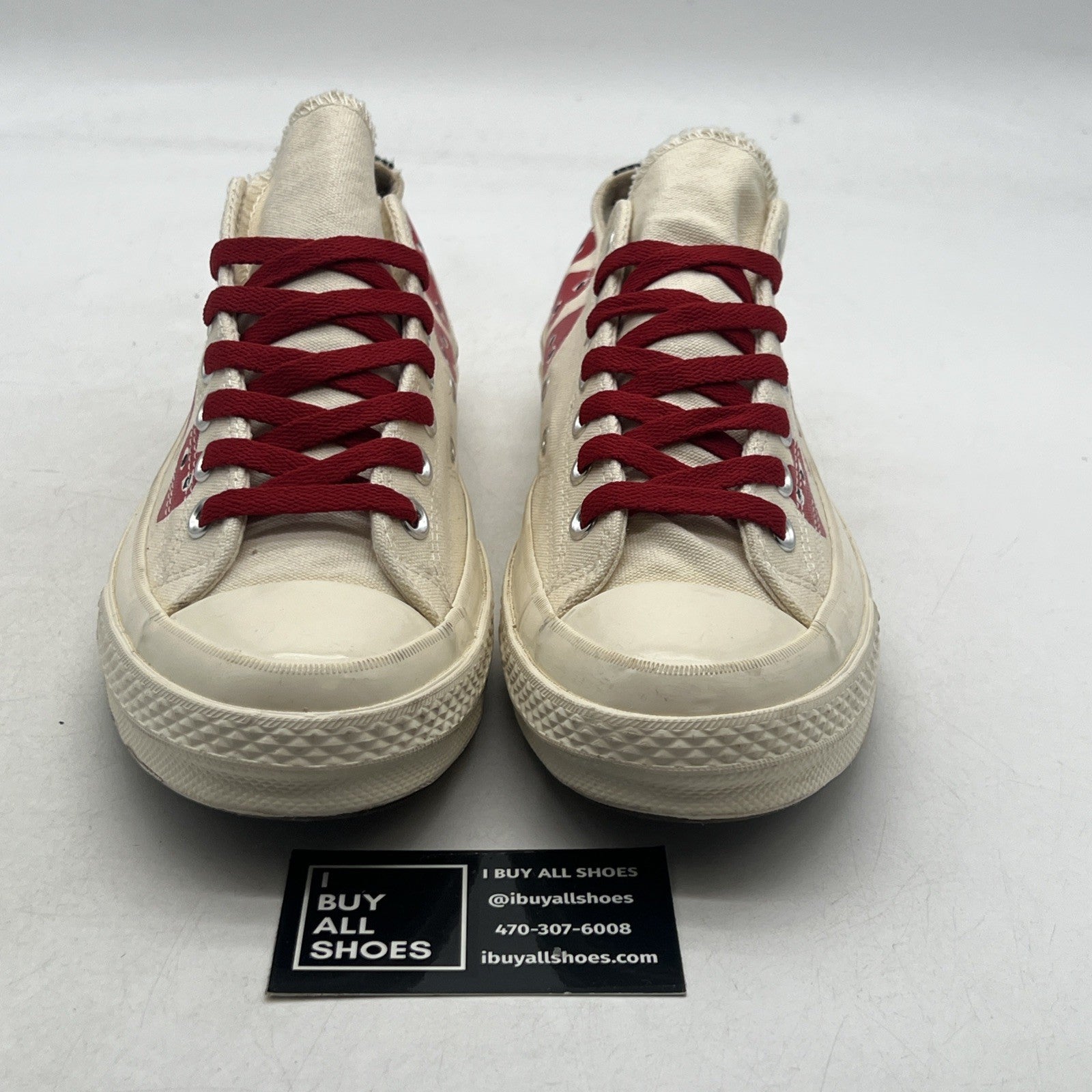 Size 9 -Comme des Garçons Play x Converse Chuck 70 Top Low Multi Heart (162975C)