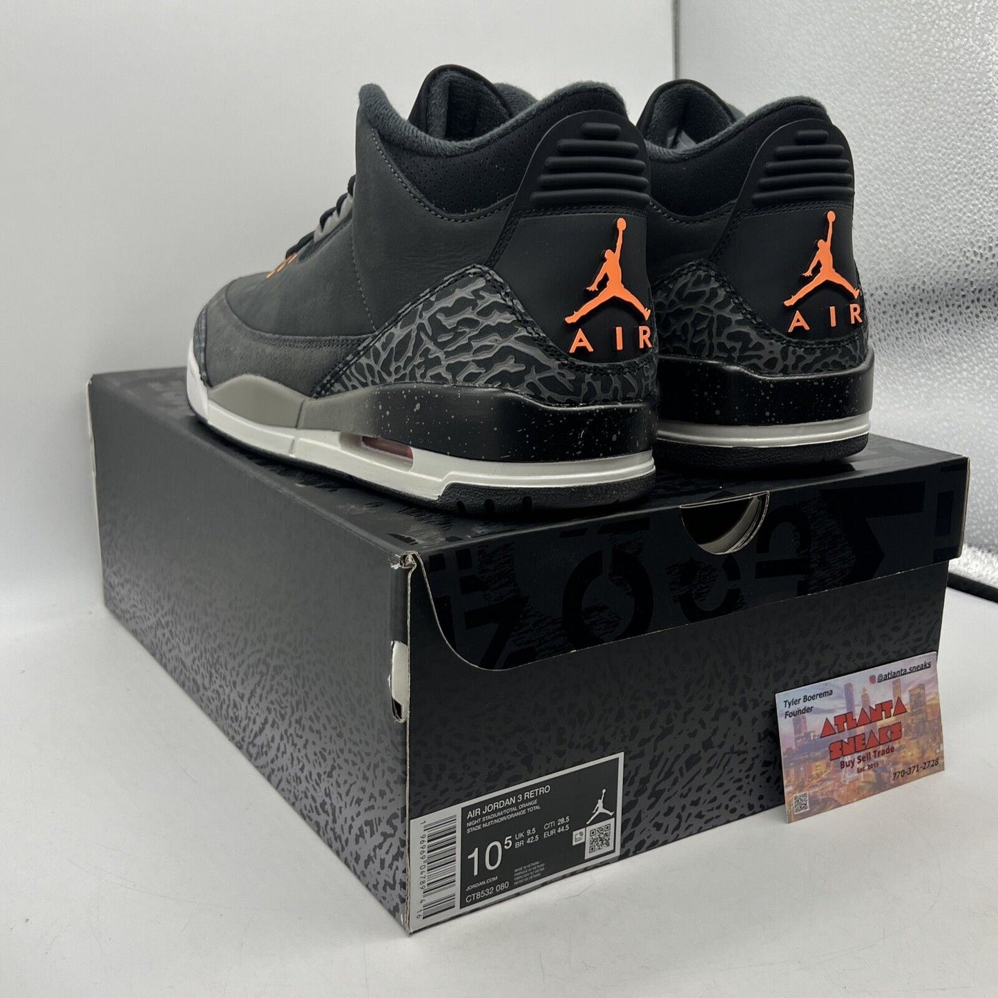 Size 10.5 - Jordan 3 Retro 2023 Mid Fear Grey Black Suede (CT8532-080)