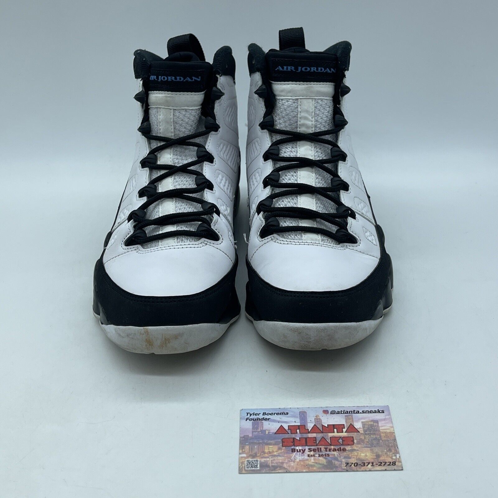 Size 8.5 - Jordan 9 Retro University Blue Black Suede White Leather (CT8019-140)