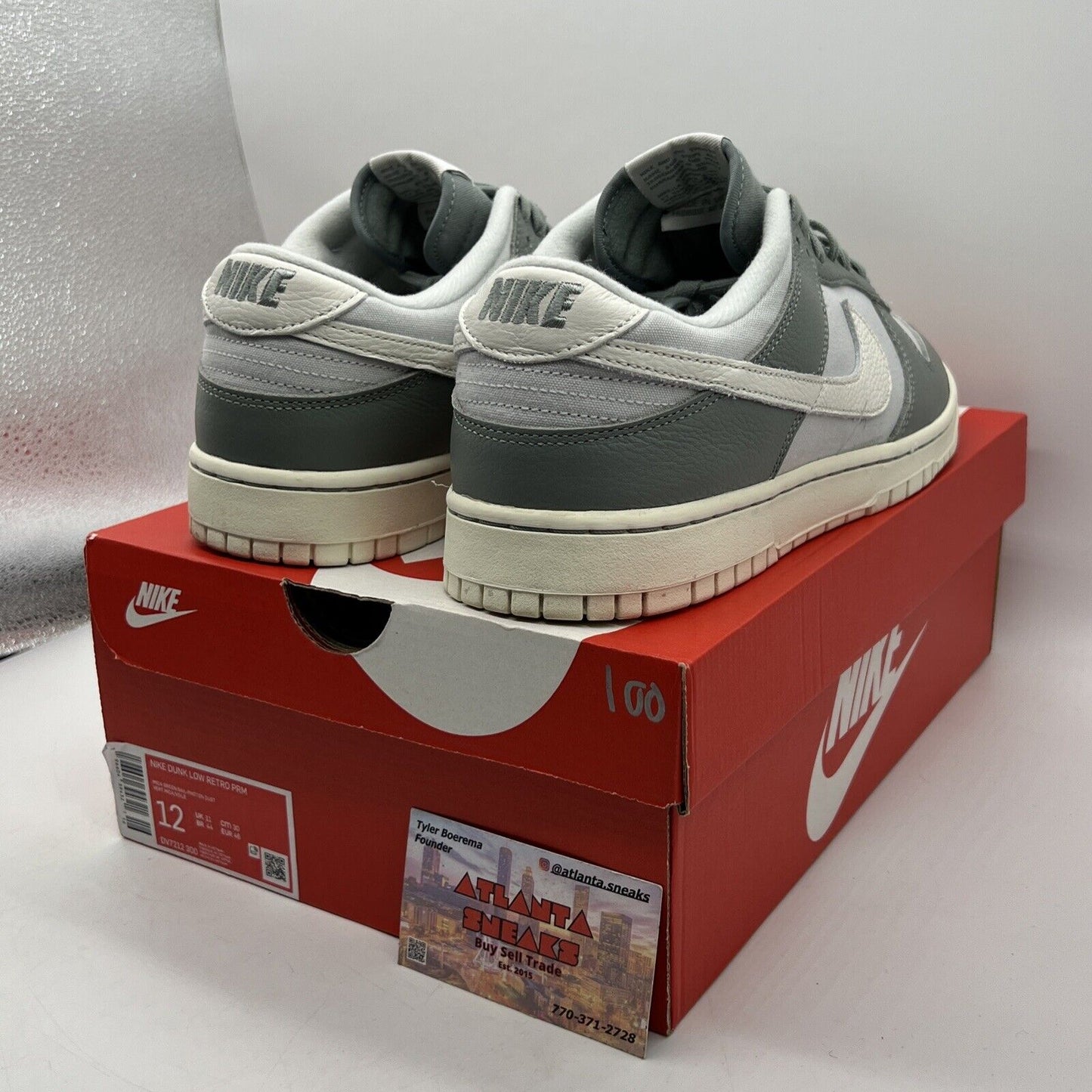 Size 12 - Nike Dunk Low Mica Green White Leather (DV7212-300)