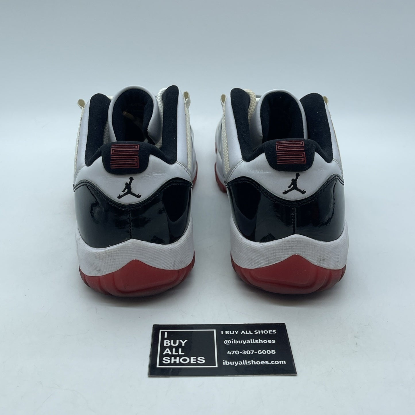 Size 10 - Air Jordan 11 Retro Low Concord-Bred Black White Leather (AV2187-160)