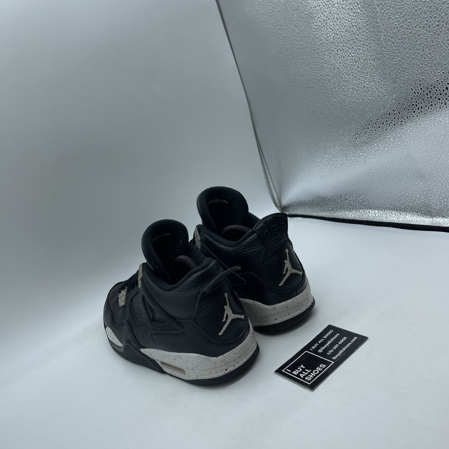 Size 8.5 - Air Jordan 4 Retro LS oreo 2015 (314254-003)