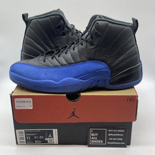 Size 11 - Air Jordan 12 Retro 2009 Nubuck Blue Black Suede Leather (130690-014)