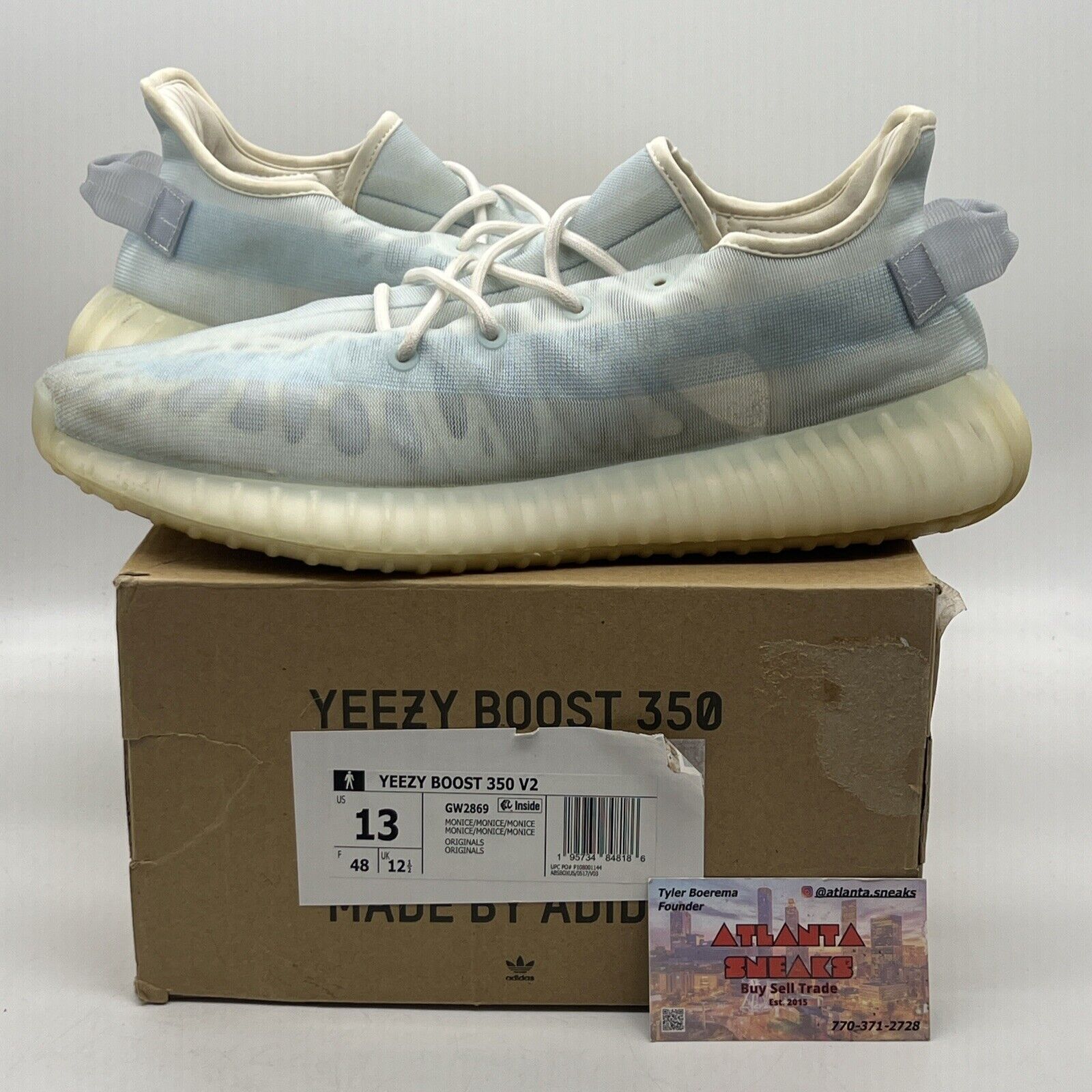 Size 13 - adidas Yeezy Boost 350 V2 Mono Ice Blue (GW2869)