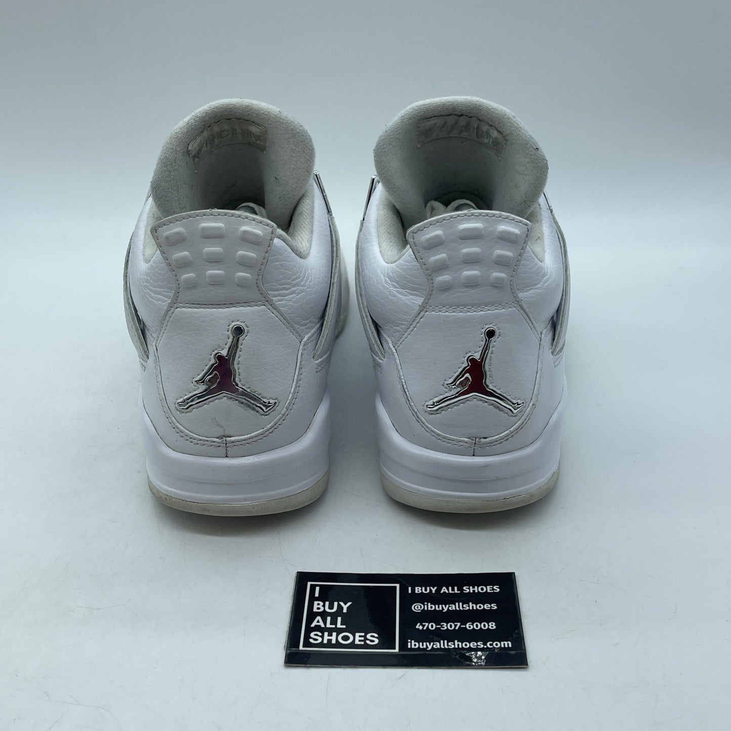 Size 9 - Air Jordan 4 Retro 25th Silver Anniversary White Leather (408202-101)
