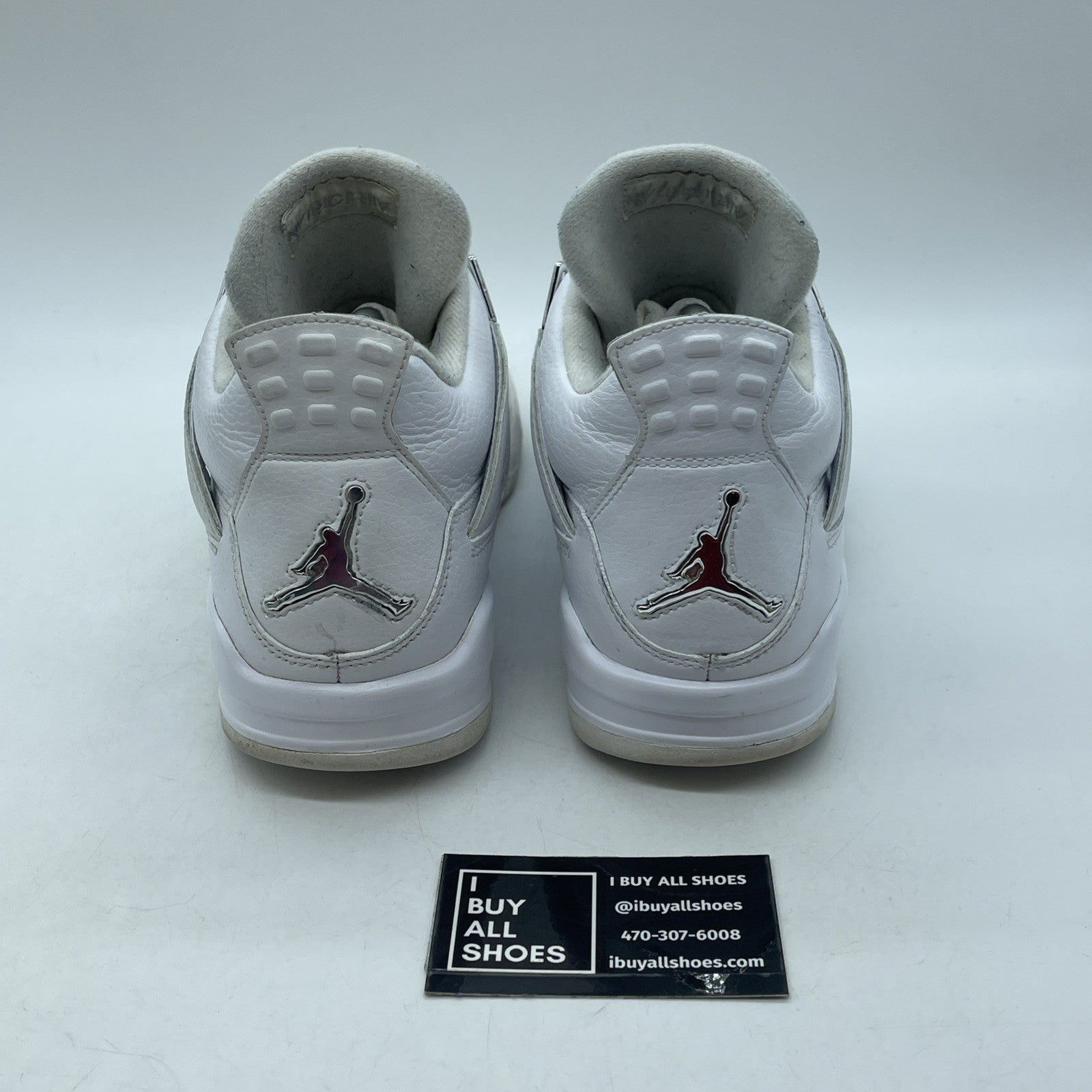 Size 9 - Air Jordan 4 Retro 25th Silver Anniversary White Leather (408202-101)
