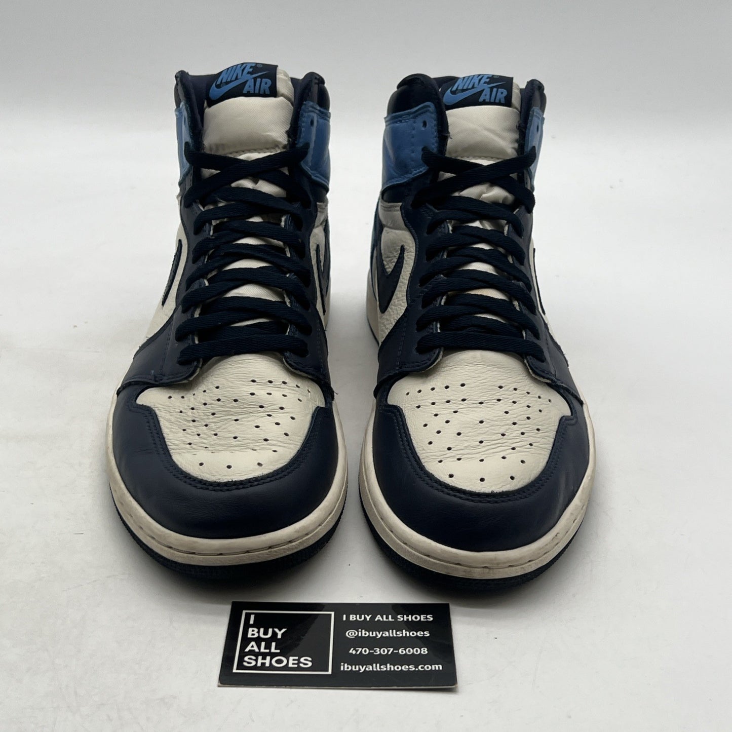 Size 13 - Air Jordan 1 Retro OG High Obsidian UNC 2019 (555088-140)