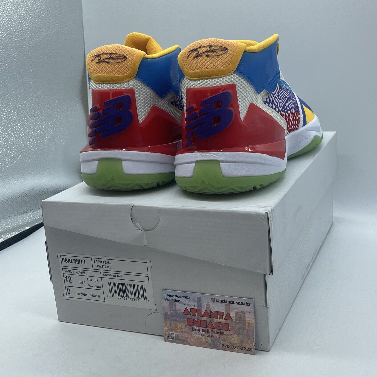 Size 12 - New Balance KAWHI Jolly Rancher White Suede Leather Blue (BBKLAMT1 )