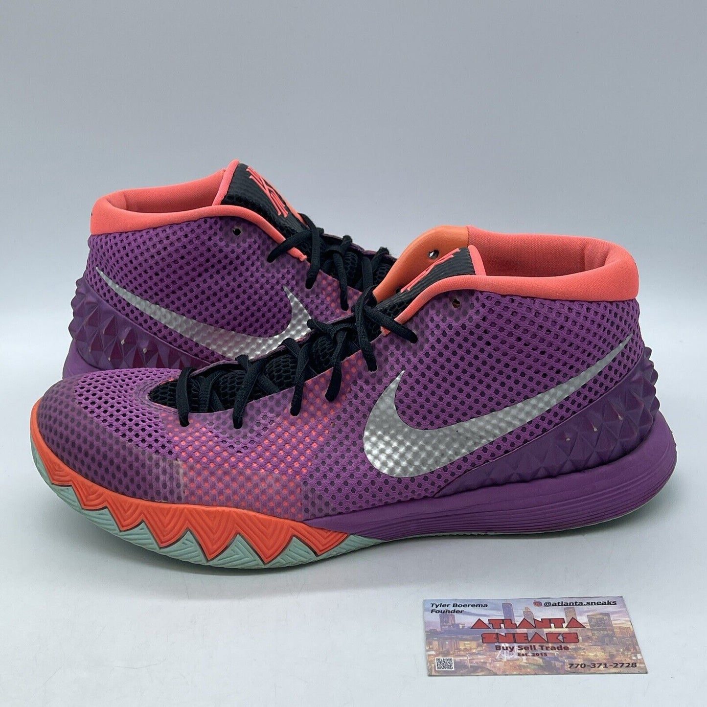 Size 13 - Nike Kyrie 1 Easter Purple Grey Orange Blue (705277-508)