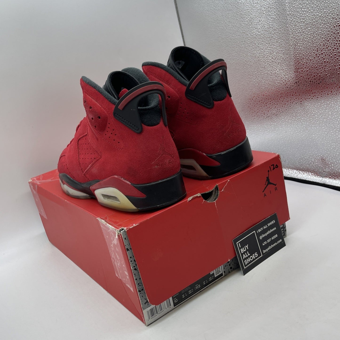 Size 10 - Air Jordan 6 Retro Toro Bravo Red Black Suede (CT8529-600)