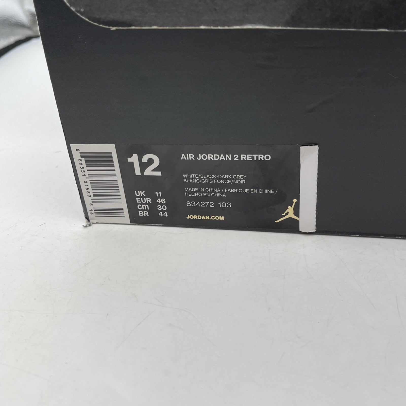 Size 12 - Air Jordan 2 Retro Wing It Black White Leather (834272-103)