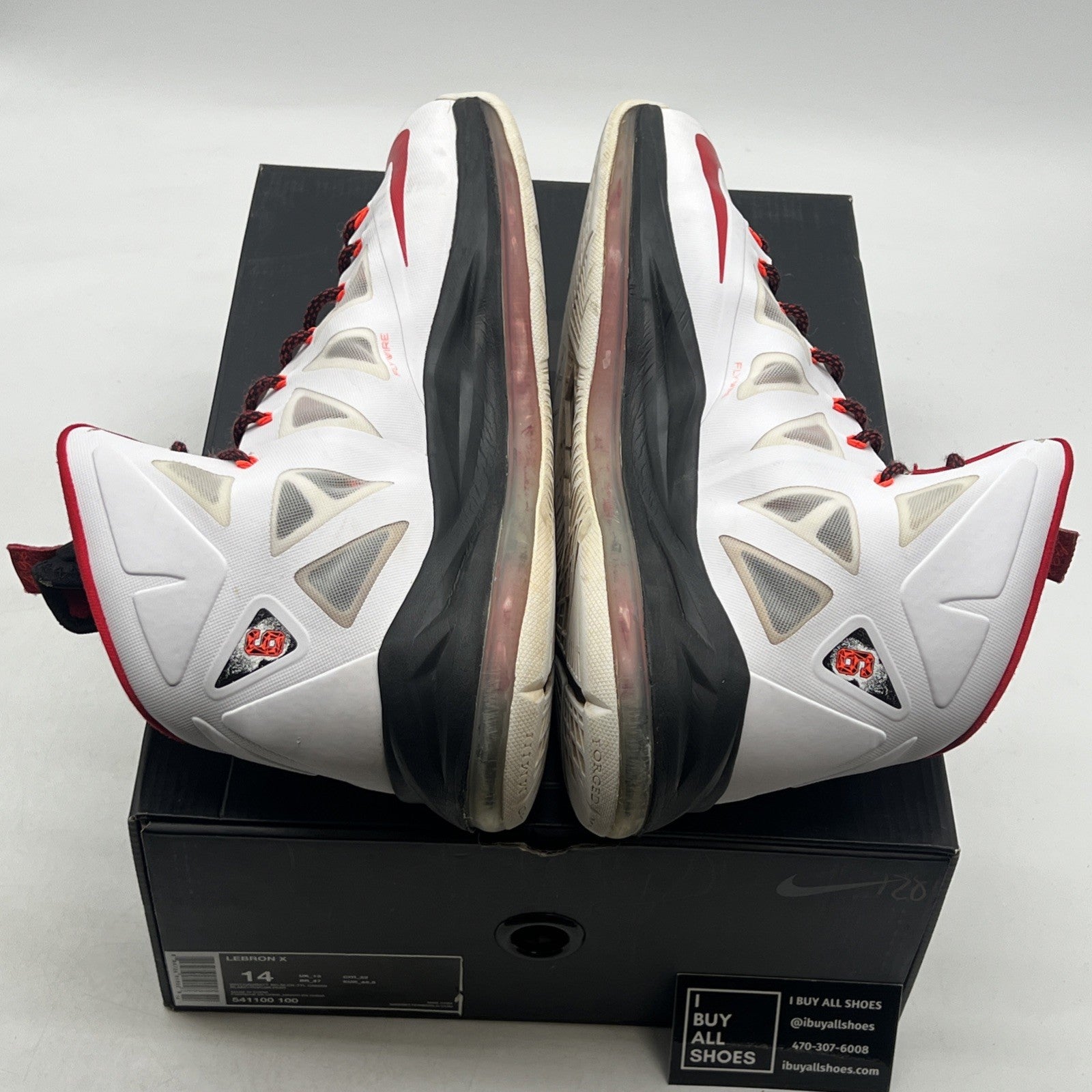 Size 14 - Nike LeBron 10 Heat Home (541100-100)