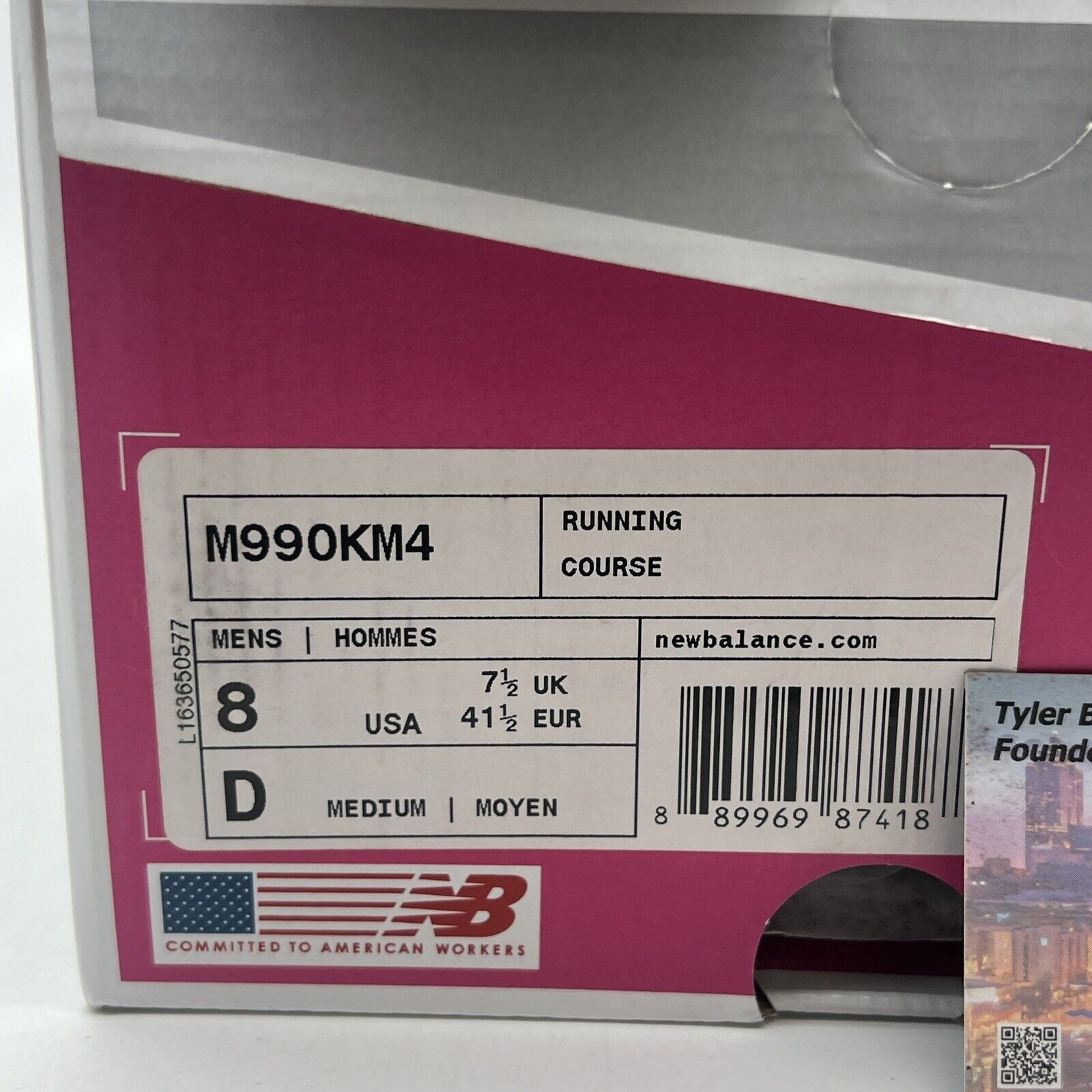 Size 8 - New Balance Susan G. Komen x 990v4 Pink Ribbon (M990KM4)