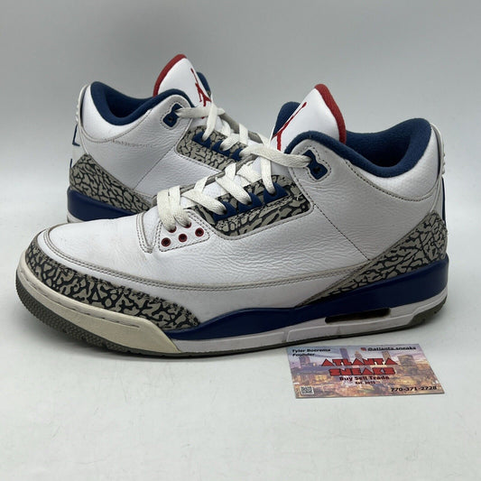 Size 11.5 - Jordan 3 Retro OG Mid True Blue White Leather (854262-106)