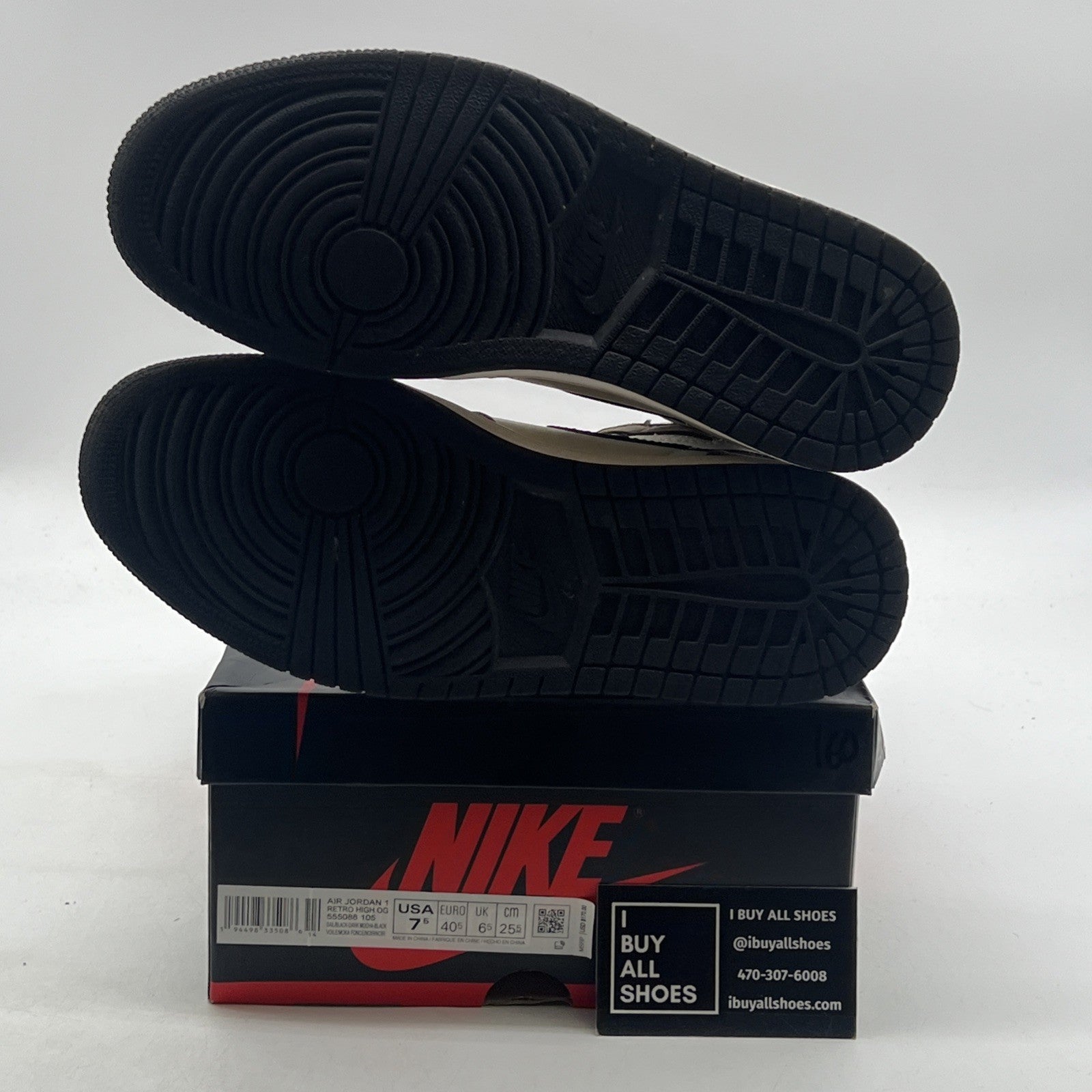 Size 7.5 - Air Jordan 1 Retro OG High Dark Mocha (555088-105)